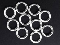 Locking Jump Rings, 10mm Sterling {Pack of 3}