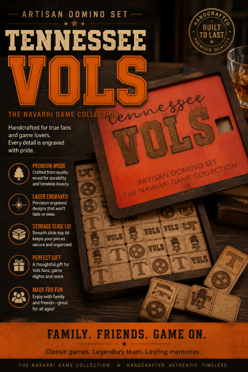 HERITAGE DOMINO GAME SET, TENNESSEE FOOTBALL EDITION