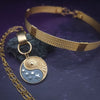 ASHANTI COLLAR w/ YIN AND YANG  Slide- a powerful combination of  opposing forces that come together to create a dynamic system where unity reigns and each piece plays a vital role in maintaining its strength and balance. Very symbolic of Doms and subs. By My Secret Heart Studios
