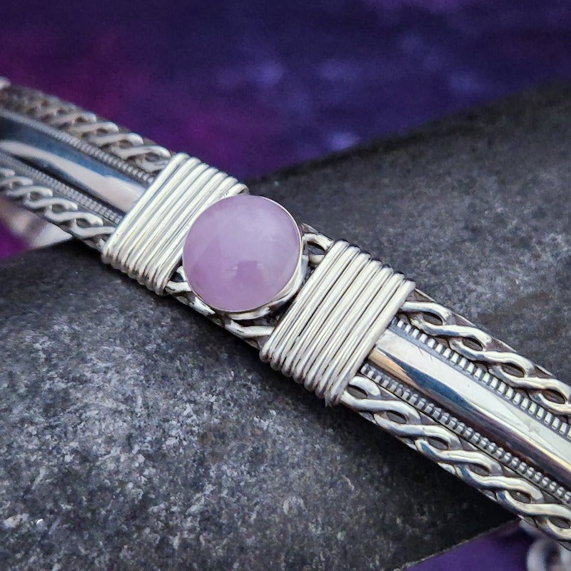 BABYLON Kunzite and Sterling, Locking Submissive Collar