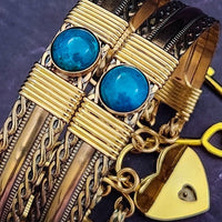 Bold, dramatic and luxurious, these bracelets are from our BABYLON Collection. Babylonian jewelry was not only a way to add style but also represented wealth, status, and spiritual reverence. An exquisite craft, attention to detail, and artistic prowess left a permanent impression in the world of ancient jewelry.
