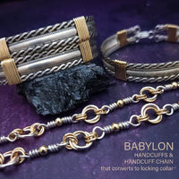 SIMPLE BABYLON CUFF, TRADITIONAL CLASP, Sterling or 14K Gold Filled
