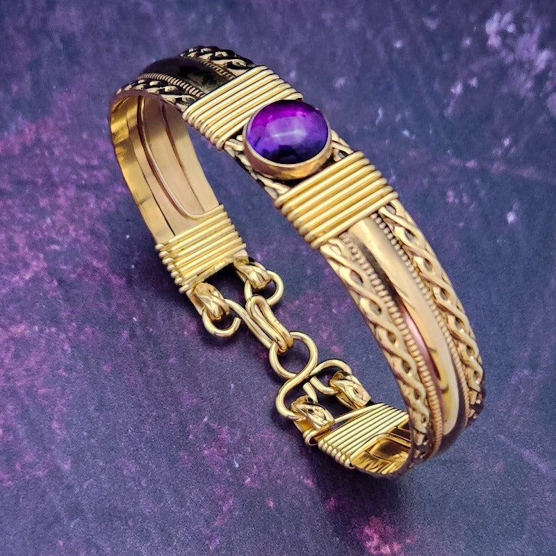 Bold, original and dramatic, this locking submissive bracelet is from our Limited Edition BABYLON COLLECTION.  My Secret Heart Studios