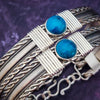 BABYLON Turquoise and Sterling Silver Locking Submissive Bracelet