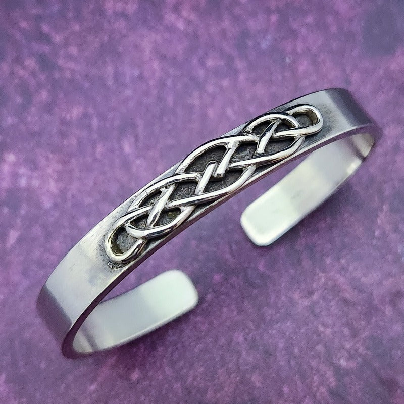 CADMAN CUFF, Timeless and classic, this Celtic-inspired sterling silver cuff boasts a sleek, minimalistic front, reminiscent of medieval times. By My Secret Heart Studios