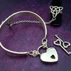 This traditional classic CELTIC DANCE cuff, adorned with a sterling Triquetra Knot, pays homage to the spirited nights of Celtic music and dancing. Its robust design ensures a lifetime of use, while the polished sterling silver offers a lustrous shine that never fades. This timeless piece of Celtic jewelry is sure to be a conversation starter.