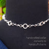Adorn yourself with this beautiful handcrafted silver and onyx chain that can be transformed into stylish handcuffs and ankle restraints, a chic locking collar, or a decorative necklace for Dominants. Connect it to the back of a collar for a sexy look, and give a tug on the chain for an extra choking sensation. With its versatile appeal, CONVERSION CHAIN, BLACK ONYX & STERLING will certainly be a beloved accessory! By My Secret Heart Studios