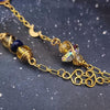 KITTEN BELL, CELESTIAL, Lapis & Swarovski Crystal & Gold-Filled {One Of a Kind, Ready To Ship}