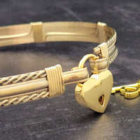 BABYLON Amethyst and 14K Yellow Gold Filled Locking Submissive Collar