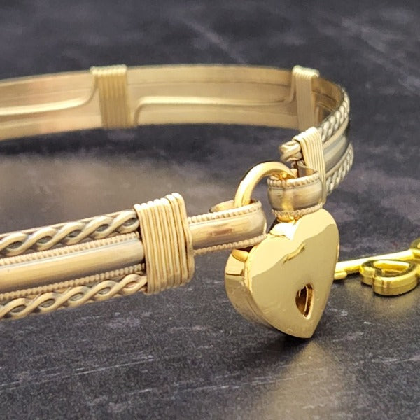 BABYLON Amethyst and 14K Yellow Gold Filled Locking Submissive Collar