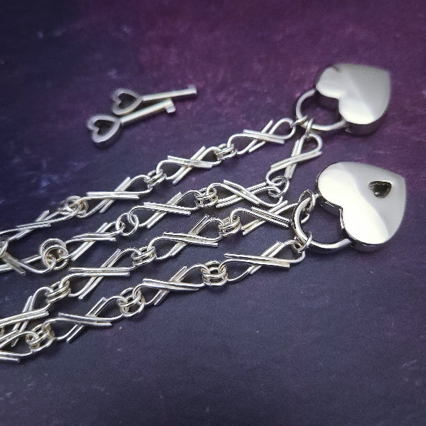 EMBRACE Submissive LOCKING BRACELETS or ANKLETS {Choice of Silver, Gold or Rose Gold}
