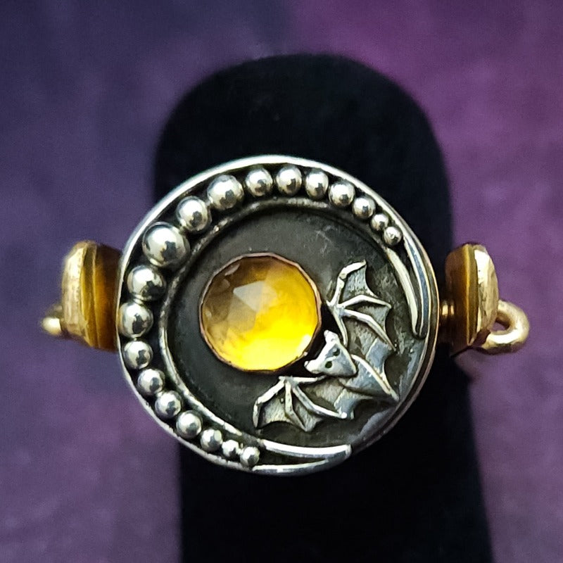 FLIP RING, Witches Moon & Celtic Medallion {One of A Kind}