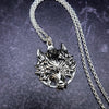 FINAL FANTASY WOLF HEAD Locking Collar with Slide, Sterling Silver