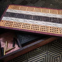 THE HERITAGE CRIBBAGE GAME SET with STORAGE BOX From THE NAVARRI GAME COLLECTION