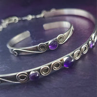 PRE-ORDER ~ Infinity Locking Submissive COLLAR, Amethyst and Sterling