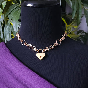 Infinity Conversion Collar. This exquisite piece, meticulously crafted with links of opulent gold filled wire, features a central link specifically designed to hold our stunning Wire Wrapped Gemstone Pendants.