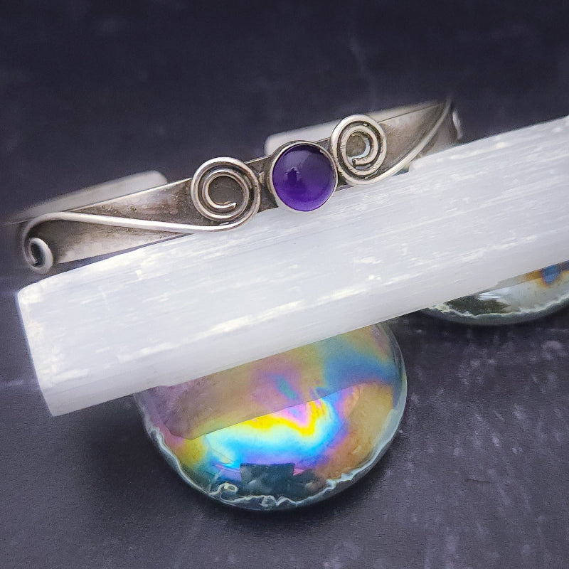 PRE-ORDER ~ Infinity Classic Cuff, Amethyst and Sterling