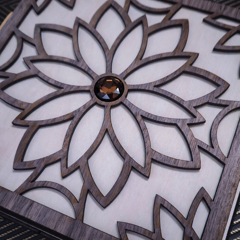 MANDALA PRESENTATION BOX {Walnut & Basswood}