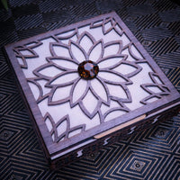 MANDALA PRESENTATION BOX {Walnut & Basswood}