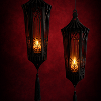 MOROCCAN HANGING LANTERN, Black