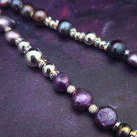 An original, one of a kind design, our locking submissive kitten bell is handcrafted with all the grace and discretion that My Secret Heart is known for. Wear this as a fashion piece or as a subtle submissive or pet play collar, either way you will look amazing!  Sumptuous fresh water pearls and sterling silver give this piece a luxurious finish, guaranteed to make your kitten purr with delight! By My Secret Heart Studios