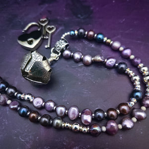 SOLD - KITTEN BELL, LIL' DIVA, Fresh Water Pearls & Sterling Silver, One of A Kind