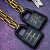 KANJI MASTER & SUB Engraved Lock {PAIR}{Matte Black}