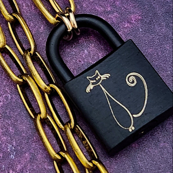 PARISAN KITTY SILHOUETTE Lock for your pretty pussycat!