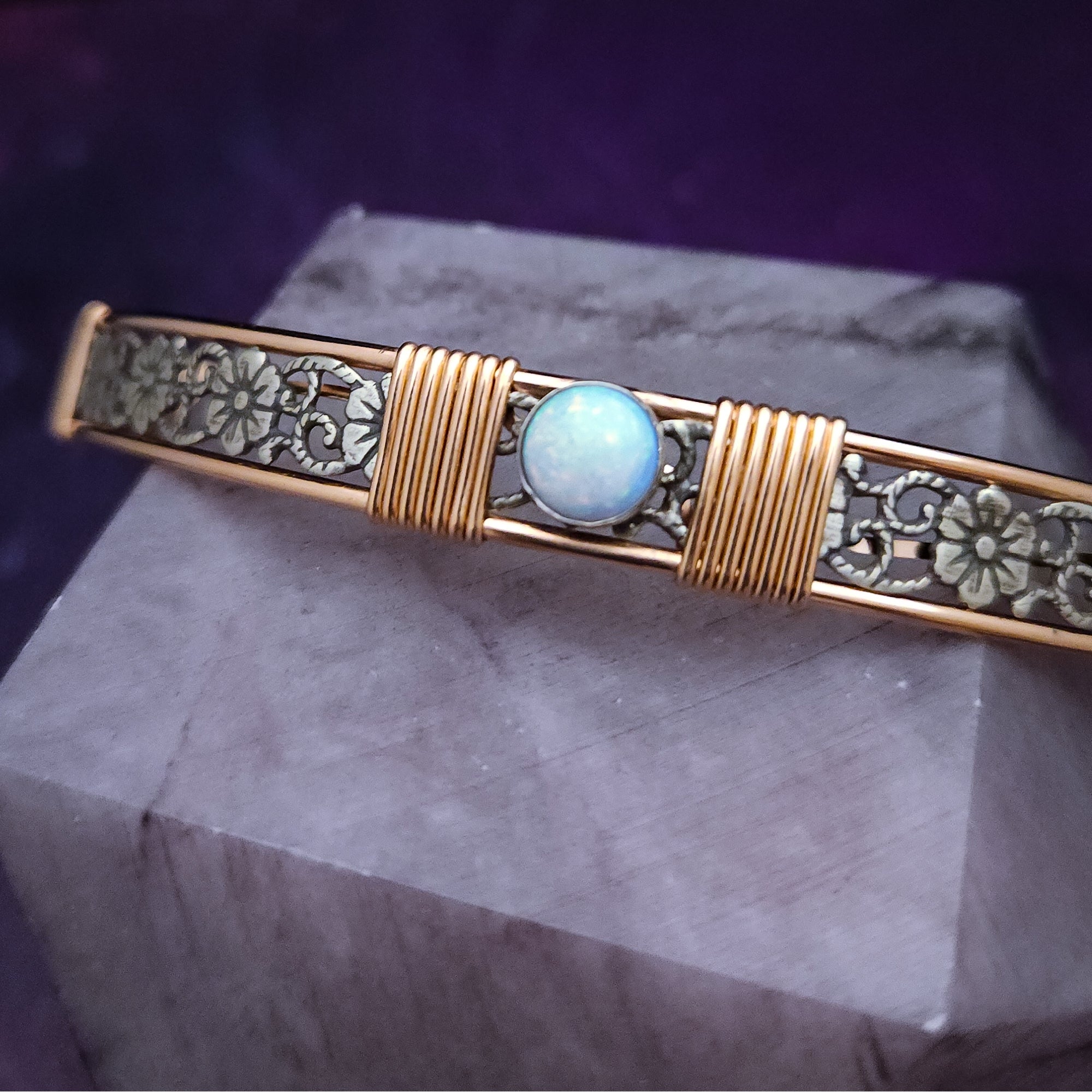 PRIVATE LISTING for Molli, Bel Fiore Collar with Opal