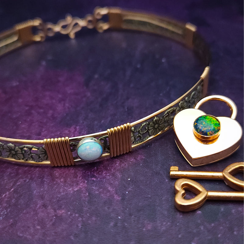 PRIVATE LISTING for Molli, Bel Fiore Collar with Opal