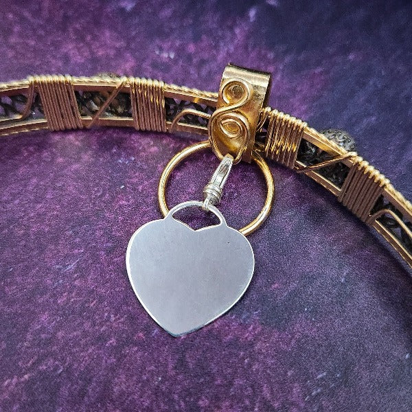 CUSTOM DESIGNED DEKKA COLLAR & CUFF with REMOVEABLE CHARMS by MY SECRET HEART STUDIOS