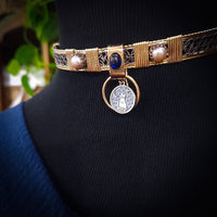 CUSTOM DESIGNED DEKKA COLLAR & CUFF with REMOVEABLE CHARMS by MY SECRET HEART STUDIOS