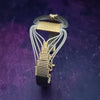 CLEO Locking Cuff Bracelet, Titanium with 14K Gold Filled Accents