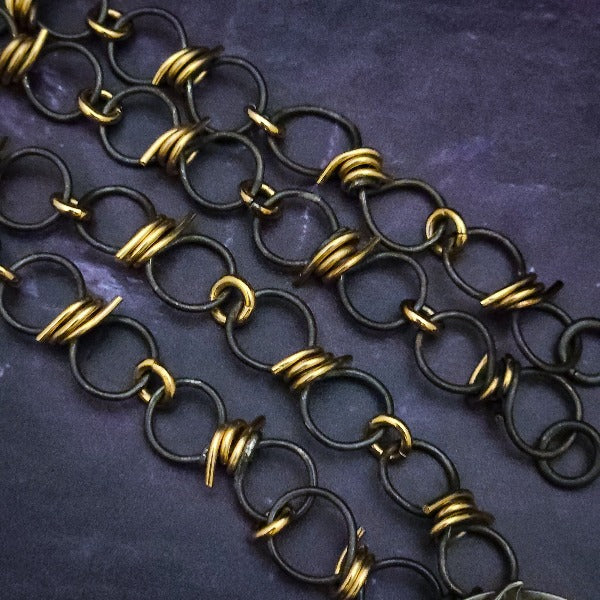 The locking submissive barbed collar can be worn with or without the medallion, and the medallion can be worn on other collars and chains. By My Secret Heart Studios