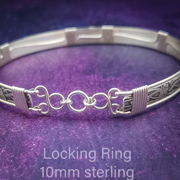 Locking Jump Rings, 10mm Sterling {Pack of 3}