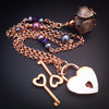 KITTEN BELL, KINKI, Flame Kissed Copper & Crystals, Locking Submissive Style or Traditional {Made To Order}