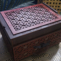 TERASSO Jewelry Box, Walnut & Rosewood Stains with FREE ENGRAVING