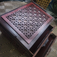 TERASSO Jewelry Box, Walnut & Rosewood Stains with FREE ENGRAVING
