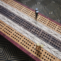THE HEIRLOOM  CRIBBAGE GAME SET with STORAGE BOX -  Teak, Oak and Walnut Stains - from THE NAVARRI GAME COLLECTION