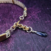 * READY TO SHIP JEMANEI, Locking Gemstone Collar, Tanzanite with Sterling Silver and Gold {One of A Kind}
