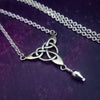 Beautifully discreet statement of Ownership. Ignite your passions with the Celtic Dance Soft Chain Collar, crafted with luxurious sterling silver! A timeless Triquetra Knot adorns the front of this chain collar with 2.7mm rolo sterling chain, evoking memories of campfire music and moonlit dancing. A piece of ancient past, present, and future - enjoy it for years!  LAYER IT! Looks amazing layered with other chains and collars! By My Secret Heart Studios