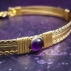 BABYLON Amethyst and 14K Yellow Gold Filled Locking Submissive Collar