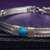 BABYLON Turquoise and Sterling Silver Locking Submissive Collar