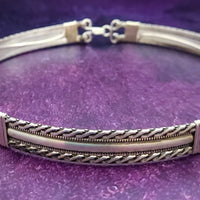 Bold, dramatic and luxurious, this collar is from our BABYLON COLLECTION. Babylonian jewelry was not only a way to add style but also represented wealth, status, and spiritual reverence. An exquisite craft, attention to detail, and artistic prowess left a permanent impression in the world of ancient jewelry. By My Secret Heart Studios