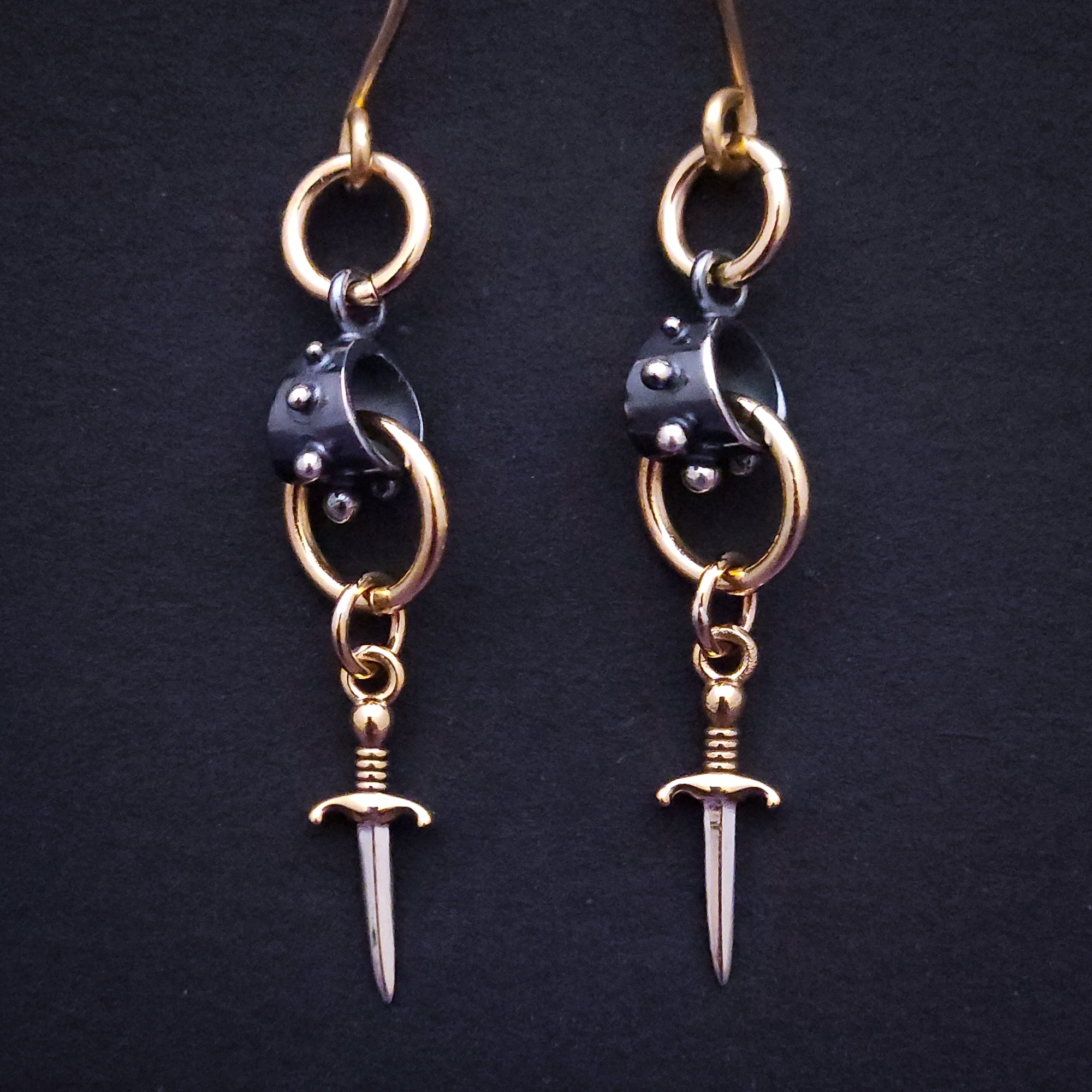 SWORD Earrings, Sterling Silver