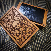 Magnetic Playing Card Storage Box, Skull