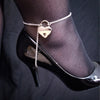 LOCKING HEEL & ANKLE CHAINS, SIMPLE, Sterling SIlver