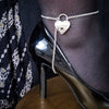 LOCKING HEEL & ANKLE CHAINS, SIMPLE, Sterling SIlver