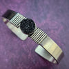The substantial weight of The Simplicity sterling cuff lends this a sense of gravitas, while a powerful black druzy is embraced by sterling silver wraps. The simplistic design makes it a perfect companion for almost any other jewelry in your collection.  Goes beautifully with our Celtic Inspired Cuffs. By My Secret Heart Studios
