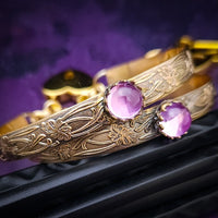 SOFT & SWEET Submissive Locking Bracelets or Anklets, 14K Gold-Filled and Pink Sapphire